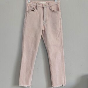 MOTHER Superior Tomcat Ankle Jeans Pink Size 27